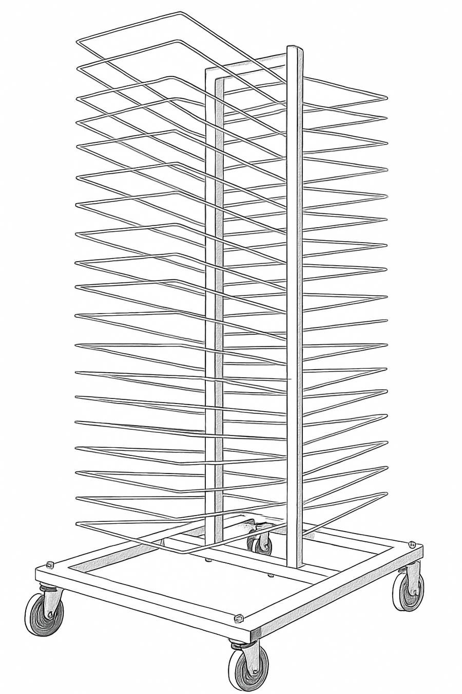 Professional 50-Shelf Drying Rack